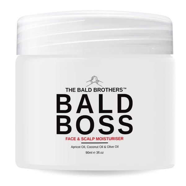 The Bald Brothers Bald Head Care with Apricot Seed Oil| Mattifying, vegan, no grease | Bald Boss everyday Moisturiser | No Fragrance