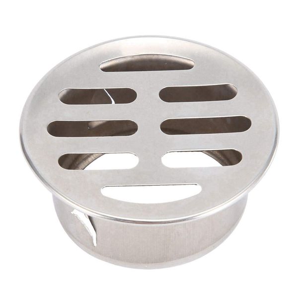 Thick Stainless Steel Floor Drain, Cover Anti-Blocking for Outdoor Balcony Yard Use Square Floor Drain Waste Drain Cover Hotel Bathroom Shower Drainer(50 Flat Mouth)