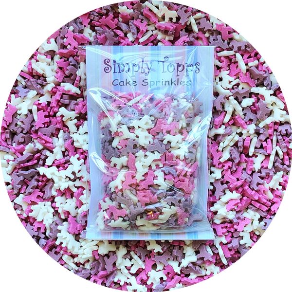 Pink White Purple Mini Unicorn Sprinkles 25g Cake or Cupcake Decorations