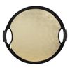Glow Circular Collapsible Reflector with Handles (22", Wave Gold/White)