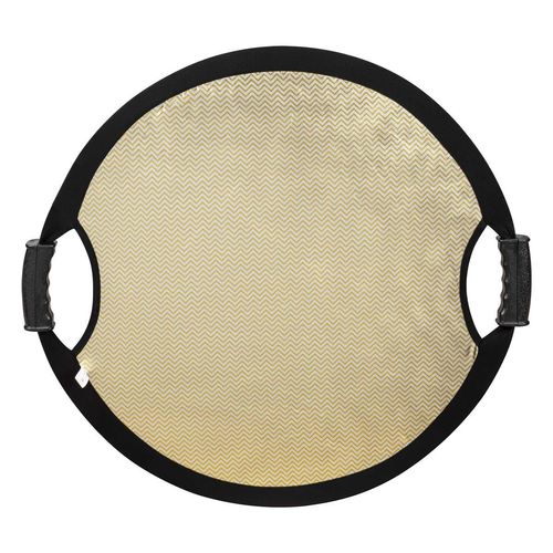 Glow Circular Collapsible Reflector with Handles (22", Wave Gold/White)