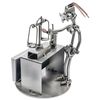 STEEMO Screw Man Apothecary Office Decoration Gift 12 x 12 x 18 cm, silver grey, Contemporary