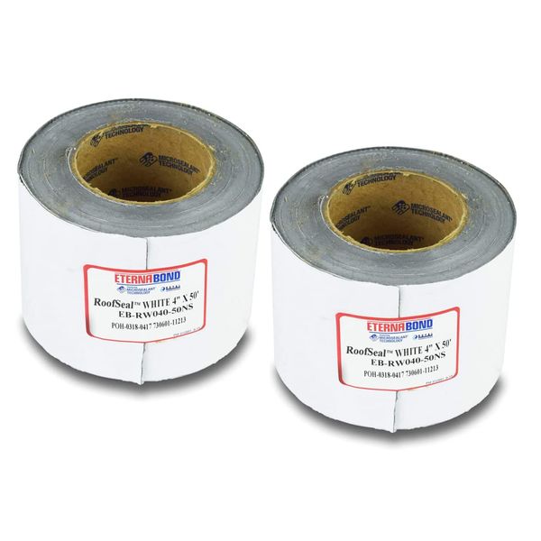 EternaBond RSW-4-50 Roofseal Sealant Tape, White - 4" x50' - Pack of 2