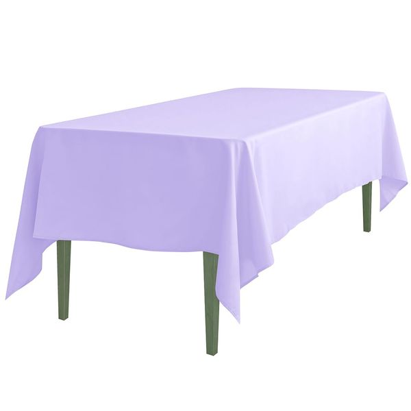 LinenTablecloth 60 x 102-Inch Rectangular Polyester Tablecloth Lavender