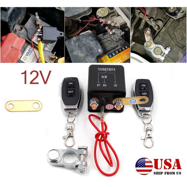 Dual Remote Control 12V 200A Car Master Battery Disconnect Power Switch Isolator