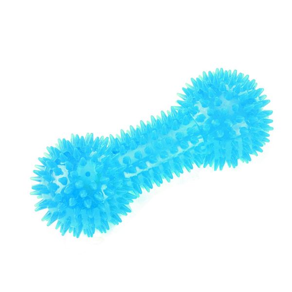 Gor Pets Flex Squeaky Dumbbell Dog Chew Toy Durable 15.5 cm , Assorted colour
