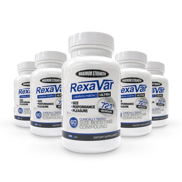 Rexavar * 5 Bottles * MFG Direct * Clinically Proven To Increase Size, Hardness