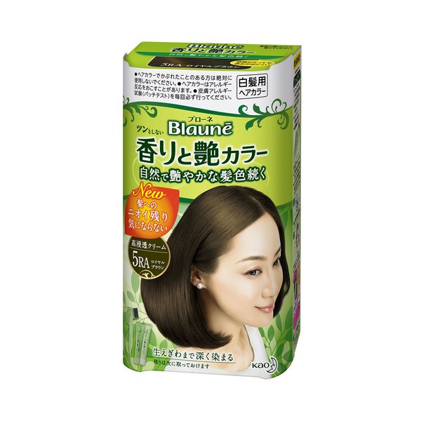 Kao Blaune Fragrant And Gloss Color Gray Hair Dye 5RA Royal Brown