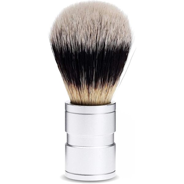 Dophee Men's Beard Brush, Shaving Brush, Facial Cleansing Brush, Gift for Barber, Facial Cleansing, Shaving, Foaming, Nylon, 2 Pieces