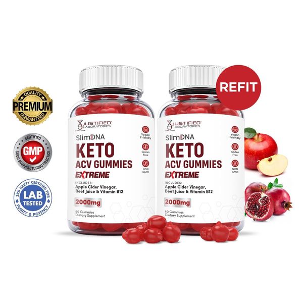 Slim DNA Keto Extreme ACV Gummies 2000MG Apple Cider Vinegar 120 Gummys