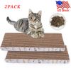 2 Pack Cat Scratch Pad Cat Scratcher Catnip Cardboard Cat Lounge Bed Reversible