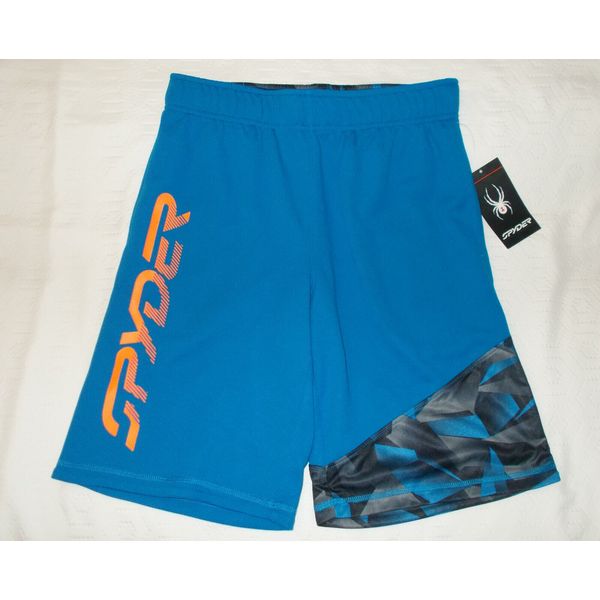 SPYDER Boys Size Large 12 Shorts Blue & Camo Print Active Shorts Cool NEW