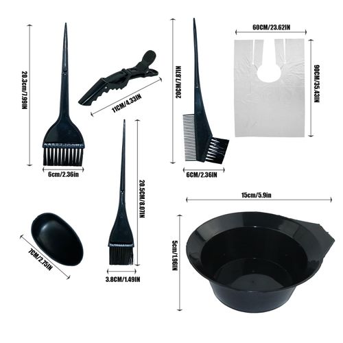 20Pcs Tools for Hair Colouring Kit, Hair Dying Tools Kit, DIY Beauty Salon Hair Bleaching Tools Kit, Hair Dye Bowl and Brush Kit, including Mixing Bowl, Ear Cover, Hair Shawl, Gloves, Hair Clips