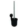 MSV Toilet Brush & Wall Holder Matte Black Plastic Black