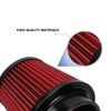 4inch/100mm High Flow Inlet Cold Air Intake Cone Replacement Dry Air Filter Red