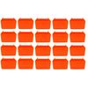 JSP Manufacturing Small Plastic Orange Pegboard Storage/Part Bins (20)