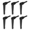 sourcing map 6pcs Adjustable Clamping Lever Handles M6 x 16mm Male Thread Bolt Knobs Rotating Screw Locking Quick Release Ratchet Push Button Handle, Black