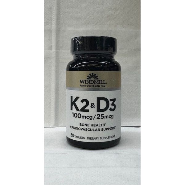 Windmill K2 (100MCG) & D3 (25MCG)  60 Tablets