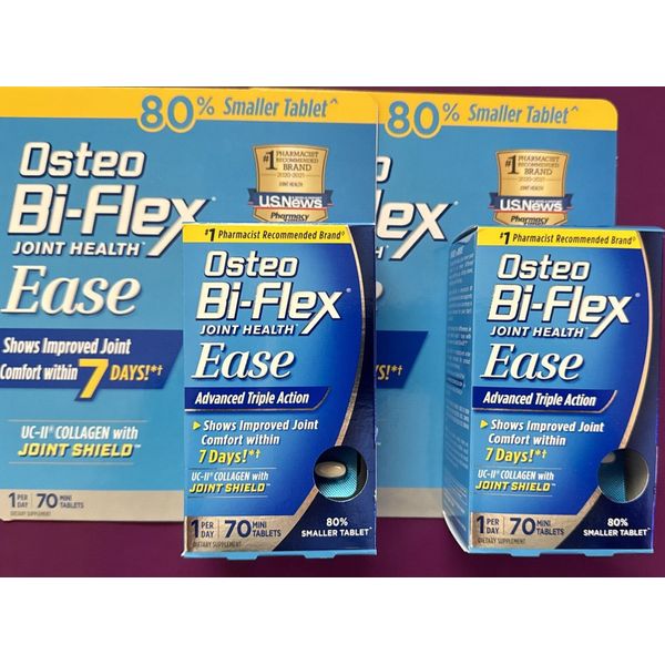 Osteo Bi Flex LOT EASE Triple JOINT SHIELD Strength COLLAGEN 70 +70 Tablets 6/26