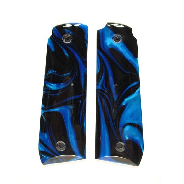 Blue & Black Pearl Ruger Mark IV 22/45 Grips