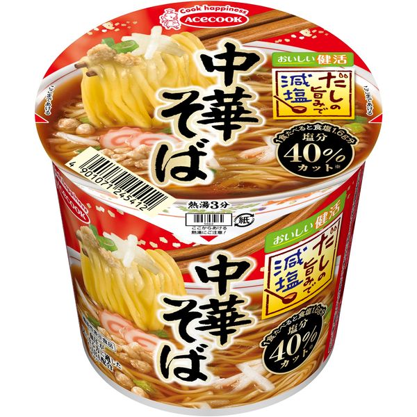 Acecook Chinese Noodles with Soup Flavor Reduced Salt Noodles, 1.5 oz (43 g) x 12 Packs