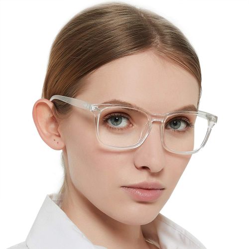 OCCI CHIARI 1.5 Blue Light Blocking Reading Glasses for Women, Clear Frame Reading Glasses, Ladies Screen Reader Durable Spring Hinge (Transparent150)