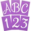 Hillman 840245 6-Inch Decorative Stencils Script, Purple, 41 Count