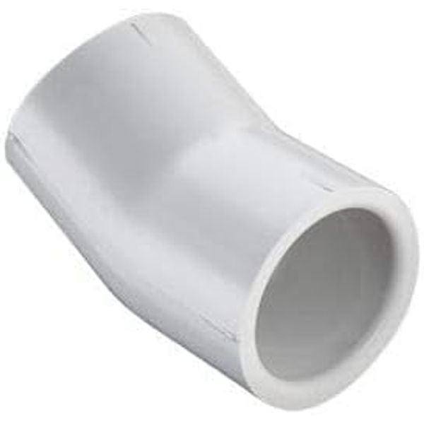 Spears 416 Series PVC Pipe Fitting, 22.2 Degree Elbow, Schedule 40 (10, 1")