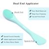 MSQ 2pcs Silicone Face Mask Brush 2 in 1 Silicone Facial Cleansing Brush Soft Manual Double Head Face Brush Face Wash Scrubber Mask Applicator Brush for Facial Mask Eye Mask Serum DIY Makeup Tool