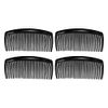 VOCOSTE Classic Side Clip Hair Comb Teeth Hair Comb Hair Clip Comb Plastic Black 10cm 4 Pcs