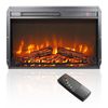 26'' Infrared Electric Fireplace Insert Ultra Thin Heater 1400W Realistic Flame