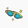 CafePress Goggles Swim Magnets 2.25" Round Button Magnet (10 Pack)