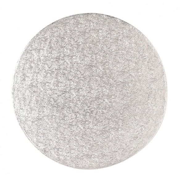 Doric Cake Craft Silver Round Foil-Coated Cake Card 14" (35.56cm)
