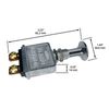Heavy Duty 75A Push Pull Switch 6-28V DC 12 Volt 75A SPST, 2 Position On-Off, Chrome Knob