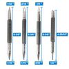 4-Piece Spring Loaded Nail Set with Pouch, Hammerless Nail Punch for Trim Work