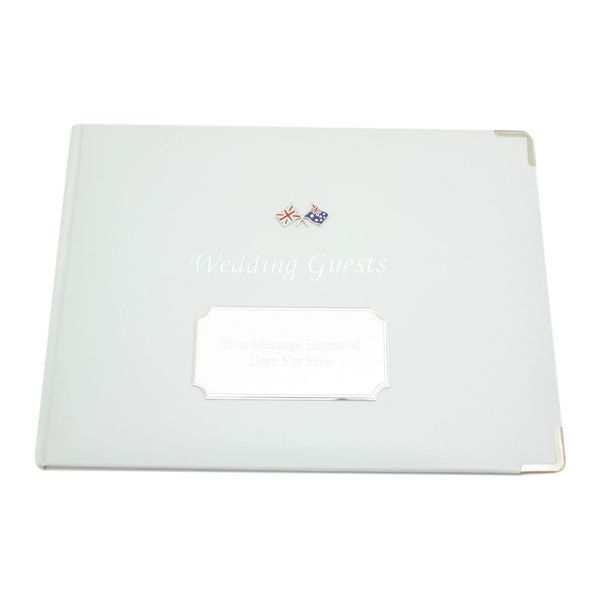 Union UK Australia Wedding Guest Book Memory Ceremony Notes Book Free Customisation 598
