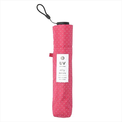 Nifty Colors 1460WN Folding Umbrella Dot Carbon Lightweight Mini 55