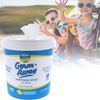 Germ-Away Hand Sanitizer - 400 Plant Based Antibacterial Hand Wipes, Bulk Size with Lemon Scent in Reusable Dispensing Bucket, 400 Count (Pack of 1)