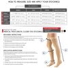 Truform 30-40 mmHg Compression Stockings for Men & Women, Thigh High Length, Dot-Top, Closed Toe, Black, Medium
