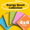 Post it Super Sticky Notes Energy Boost Collection 6 Pads Vibrant Colors 4x4