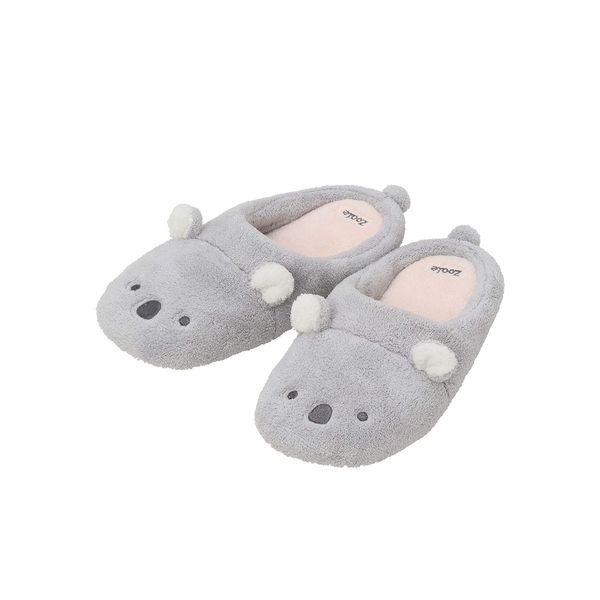 Carari Slippers, Pool, Bath, Memory Foam Insole, Non-slip, 9.1 - 9.8 inches (23 - 25 cm), Microfiber Koala, Absorbs Quickly In The Gaps Of The Fiber, Quick Drying, Marshmallow Texture, Fluffy and Mochi, CBJAPAN Calarizui