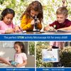 AmScope 52pc 120X-1200X Kids Starter Compound Microscope Portable Science Kit