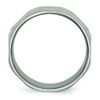 Chisel Titanium Faceted 8mm Satin Band Ring TB179