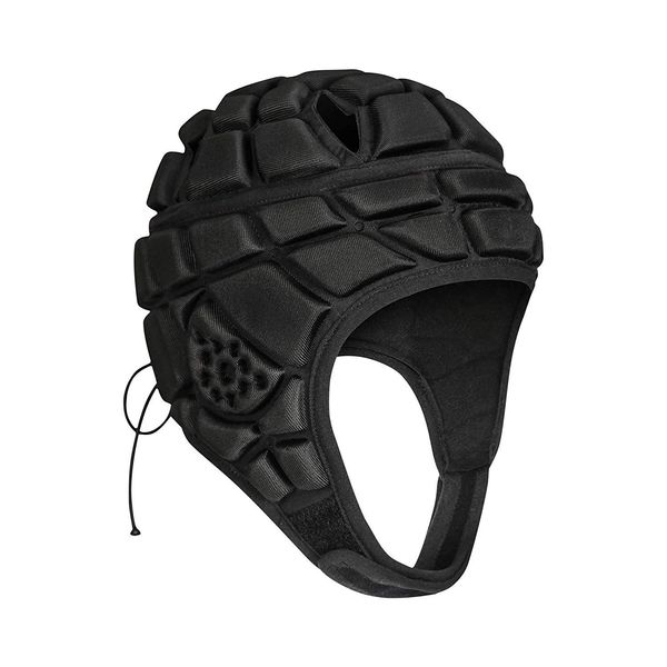 DGYAO Rugby Headguard, Kids Boys Protective Headgear, Padded Gear Helmet For Head Protection (black, Small)