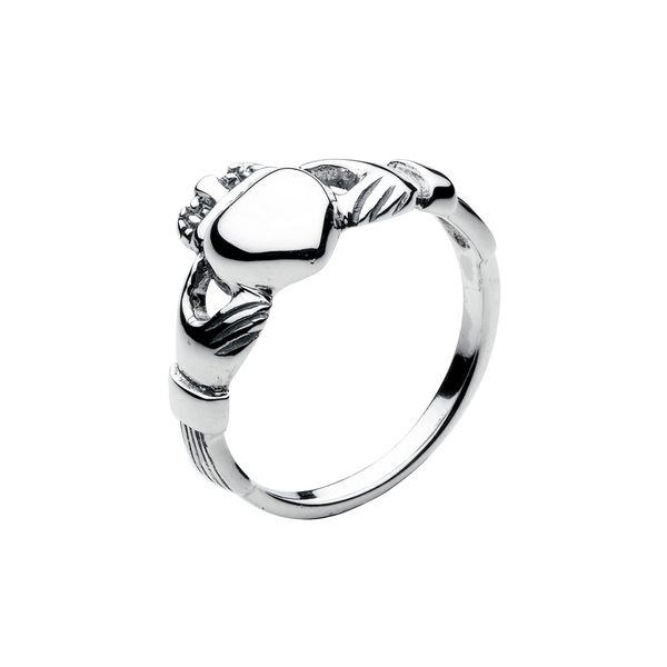 Heritage Women's Sterling Silver Celtic Irish Claddagh Ring, Silver, Q