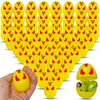 80PCs Easter Chick Fillable Eggs Bulk 6cm - Easter Surprise Eggs, Fillable Plastic Easter Chicken Eggs for Easter Basket Stuffers, Easter Egg Hunt, Easter Party Supplies