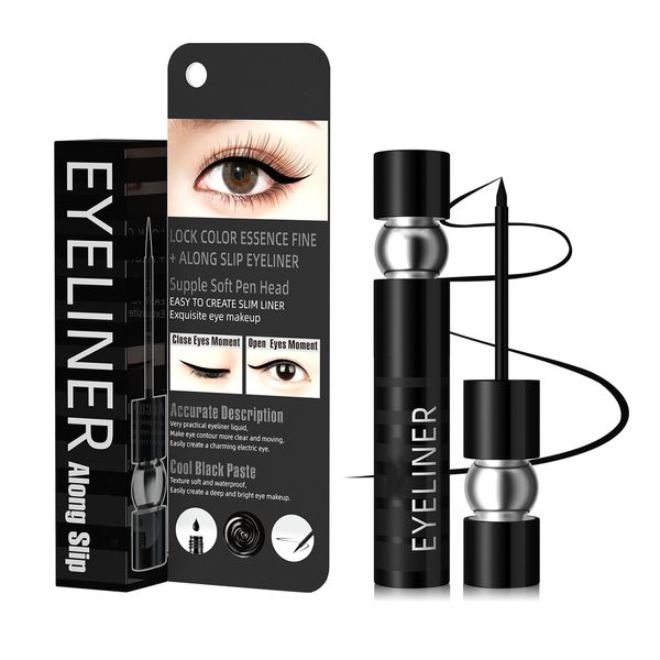 Liquid Eyeliner, Eyeliner Waterproof Ultra Definizione Liquido a Lunga Durata, spessore e intensità modulabili, Penna per Eyeliner Waterproof a Lunga Tenuta e No Transfer, finish matte, Colore: nero