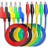 Stackabe Banana Plug to Alligator Clips Test Leads 5 Colors Soft Flexible Electr
