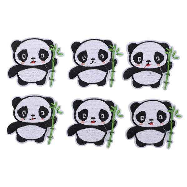 6PCS Panda Patch DIY Sewing Patches for Clothes and Bags - Cotton Material