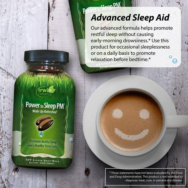 Irwin Naturals Power to Sleep PM - Relaxing,Calm Mind & Body 120 Liquid Softgels